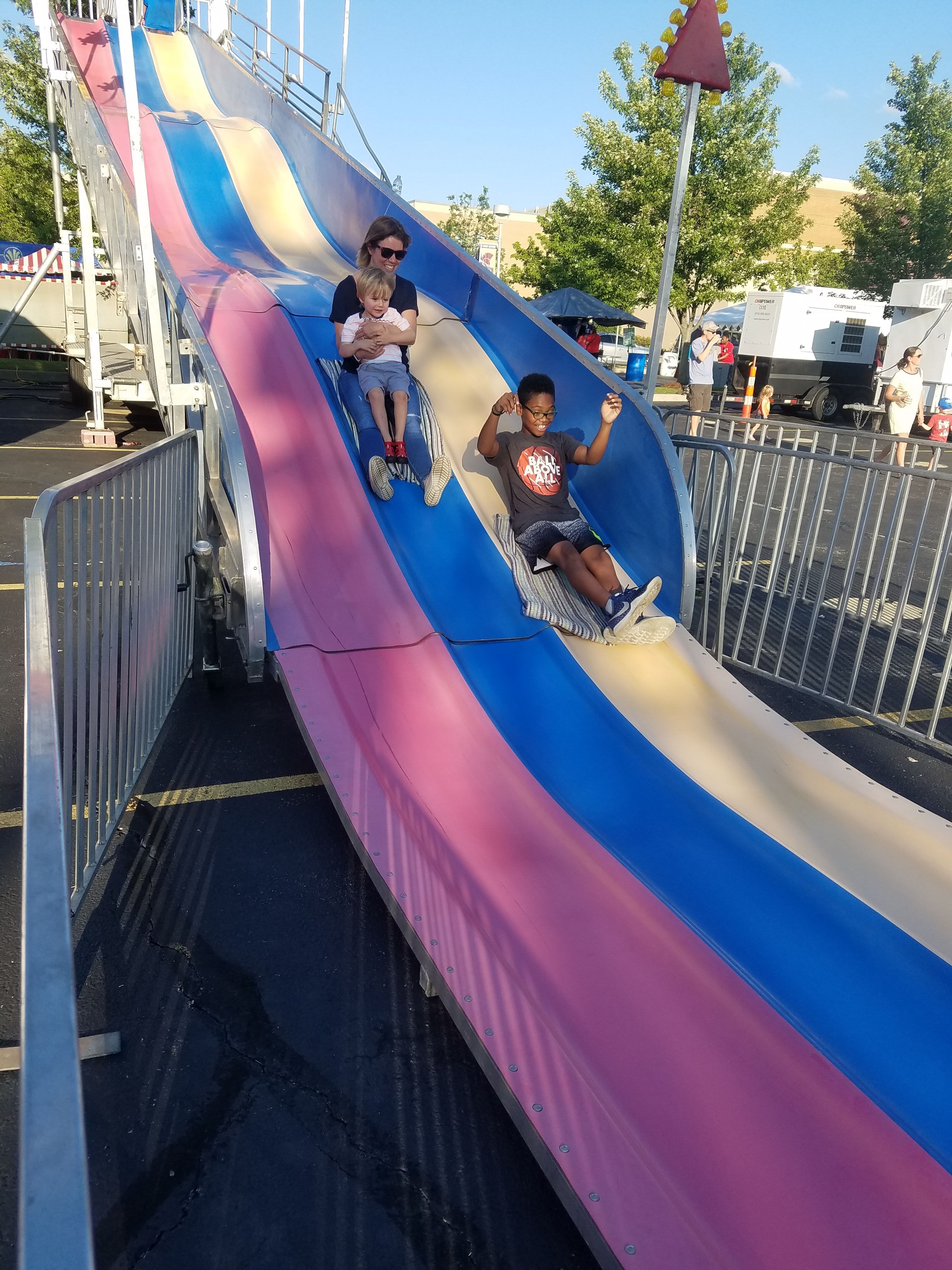 Carnival Slide with Mom